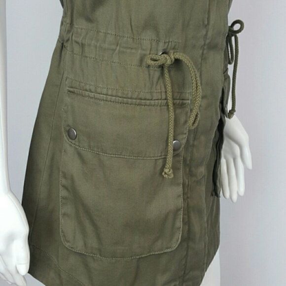 Women's Hunter Olive Green Vest Military Style - Picture 4 of 6